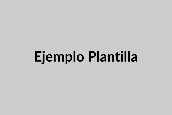 Ejemplo de plantilla