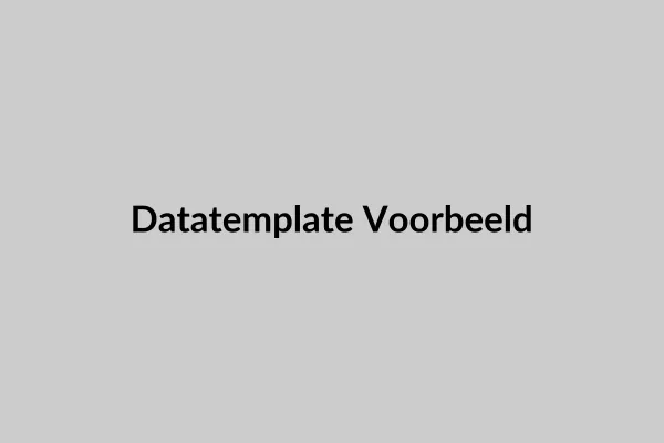Voorbeeld van een datatemplate