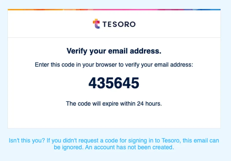 Voorbeeld van de verificatie-email